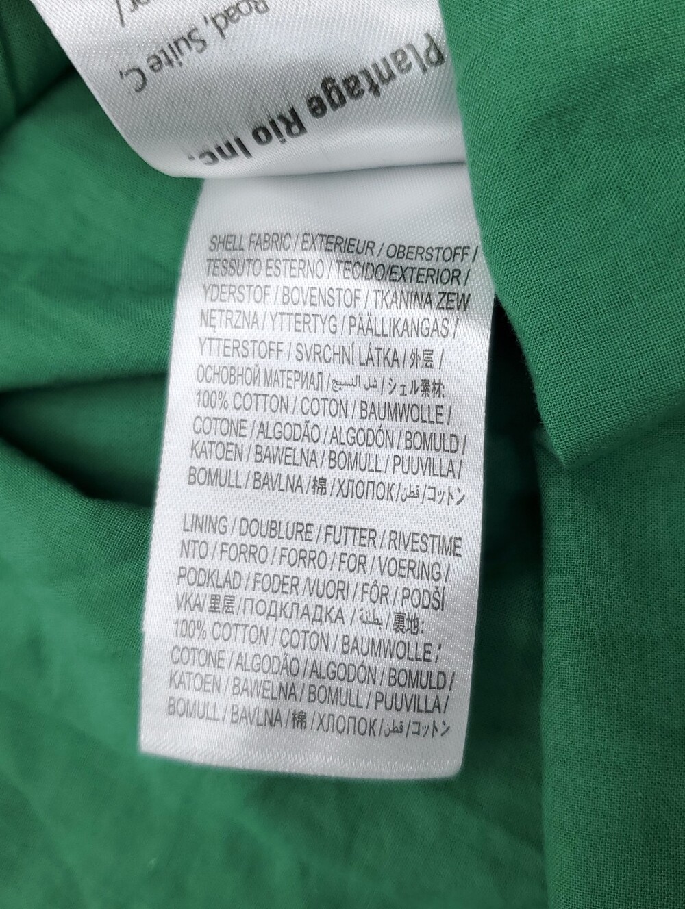NEW FARM RIO Green Coconut Tree Richelieu Midi Dress Cotton Summer Resortwear L - Picture 10 of 15